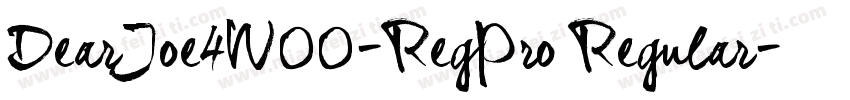 DearJoe4W00-RegPro Regular字体转换